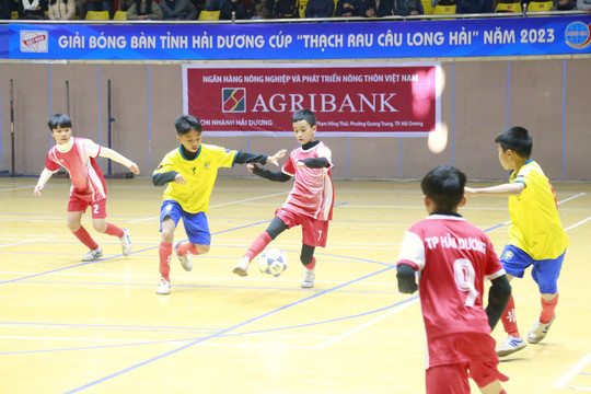 Đội bóng huyện Cẩm Giàng giành chức vô địch Giải bóng đá Học sinh tiểu học